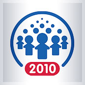 Рекламно-информационный постер, призывающий к участию в Всероссийской переписи населения 2010 года