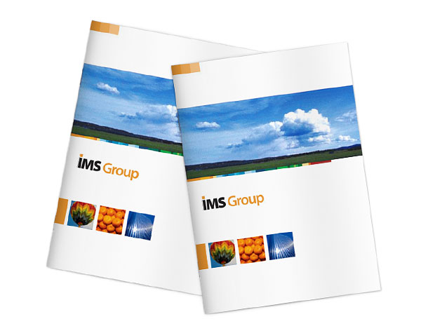 Обложка имиджевой информационной брошюры маркетингового агентства IMS Group