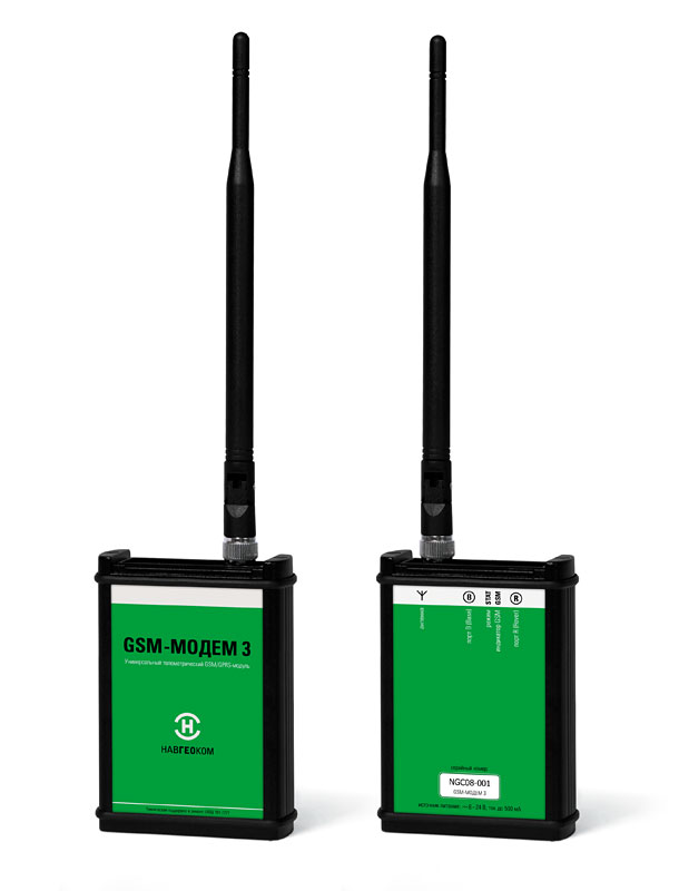 Универсальный телеметрический GSM/GPRS-модуль «GSM-Modem 3» производства компании НАВГЕОКОМ, оформление которого было выполнено дизайн-студией Trio-R Alliance