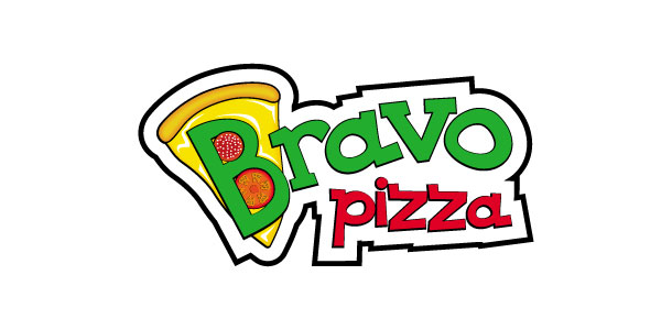 Основное графическое начертание логотипа компании «Пицца Браво», используемое при разработке рекламных материалов, создании меню, нанесении на спецодежду, оформлении интерьеров и изготовлении вывесок