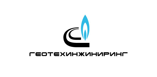 Вертикальный вариант логотипа компании «ГЕОТЕХИНЖИНИРИНГ»