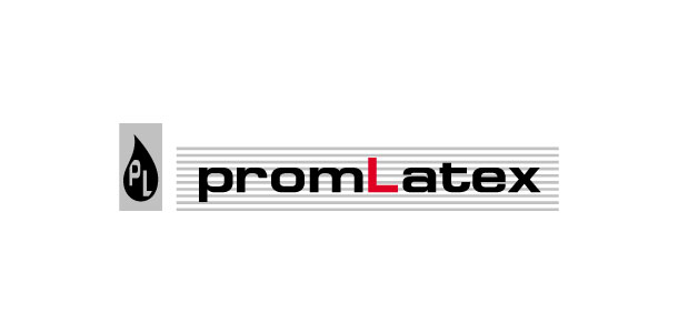 Дополнительная версия логотипа компании «Промлатекс» с каплей черного цвета